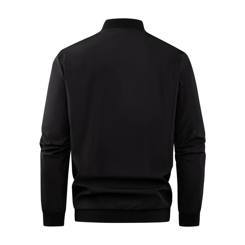 Product Introduction of 2024 Spring and Autumn New Baseball Collar Short Loose Solid Color Jacket Men's Business Casual Thin Coat Trend 7
