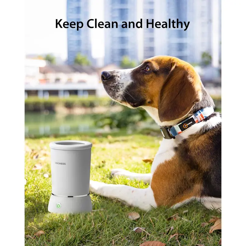 DOGNESS Dog Paw Cleaner, Automatic Paw Cleaner for Dogs with Soft Silicone, 2000mAh, USB Quick Charge, 360° All-round Pet Paw Cleaner, Gentle on Dog Paw Washer for Massage Grooming Dirty Claws 6