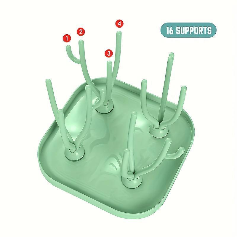Green Multifunctional Portable Drying Frame, Bottle Holder, Removable Drying Stand 9