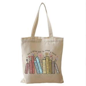 Book Lovers Themed Canvas Bag, 1 Count Colorful Book Pattern Tote Bag, Reading Gift for Women & Men, Perfect Subscription Box for Readers and Literature Enthusiasts, Canvas Tote Bags