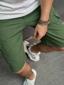 Men's Solid Multi-pocket Cargo Shorts, Regular Fit Casual Fashion Comfy Shorts for Daily Outdoor Wear, Men Bottoms for All Seasons, Cotton