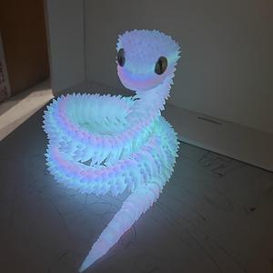 3D Printed Snake Statue, Creative Luminous Snake Ornament, Decorative Statue for Home Office Desk, Home Decor, Birthday Gift