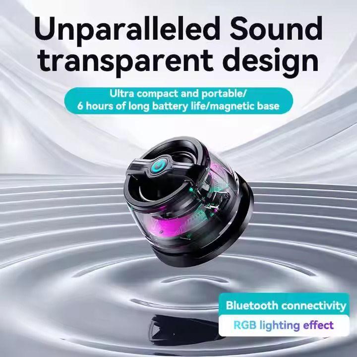 Product Introduction of Multifunctional Magnetic Bluetooth Speaker, G200 Portable Bluetooth Speaker with Multi -RGB Colour Light and Phone Holder, Waterproof Magbeat Bluetooth Speaker for Outdoor Travel (Black), Mini Bluetooth Speaker, Ultra Small Portable Adsorption for Phone 2