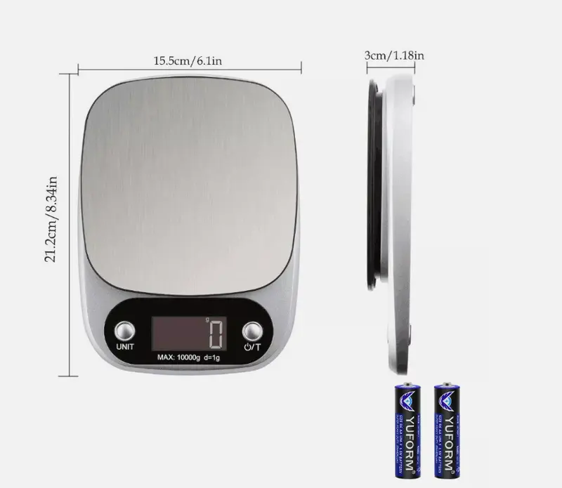 10KG Kitchen Scales Digital Electronic LCD Cooking Baking Food Weighing Scale UK 1