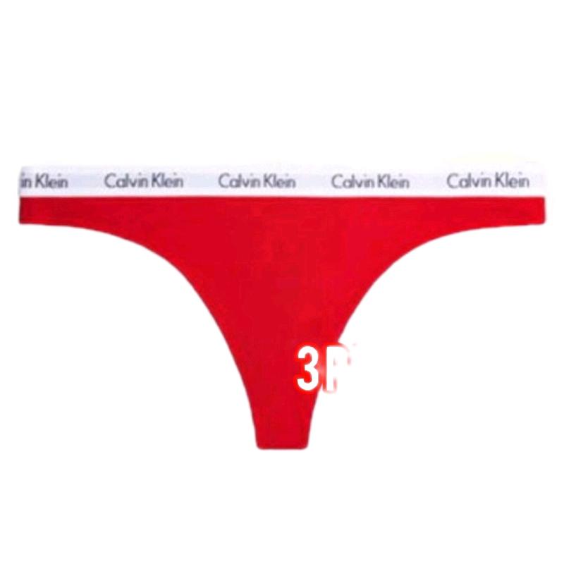 Calvin Klein Women's Red Thong Panties - Pack of 3 - Womenswear Underwear Comfort 5