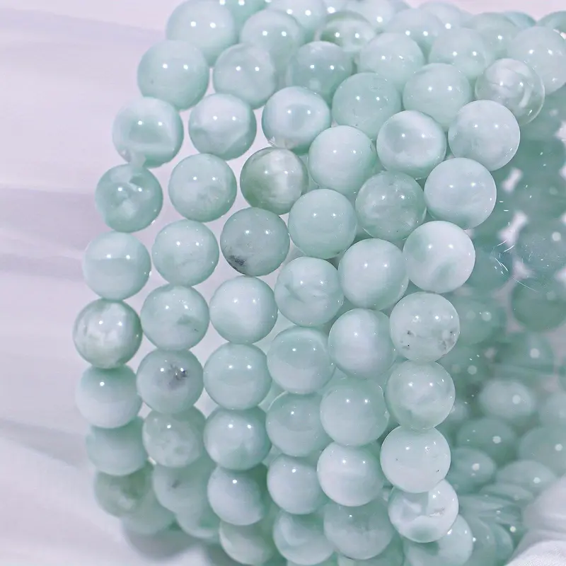 Natural AAA+ Mint Lamarite Beads Stretch Bracelet - Perfect for Healing & Meditation, Ideal Gift for Couples and Friends 5