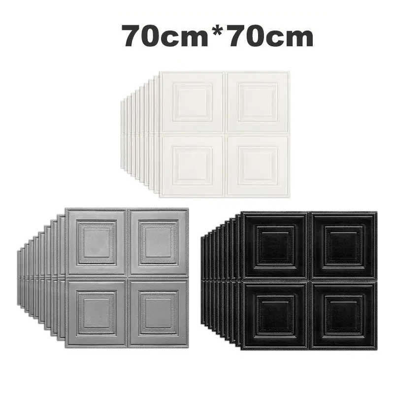 3D Foam Tile Brick Wall Sticker Self Adhesive Waterproof Ceiling Panel`Wallpaper