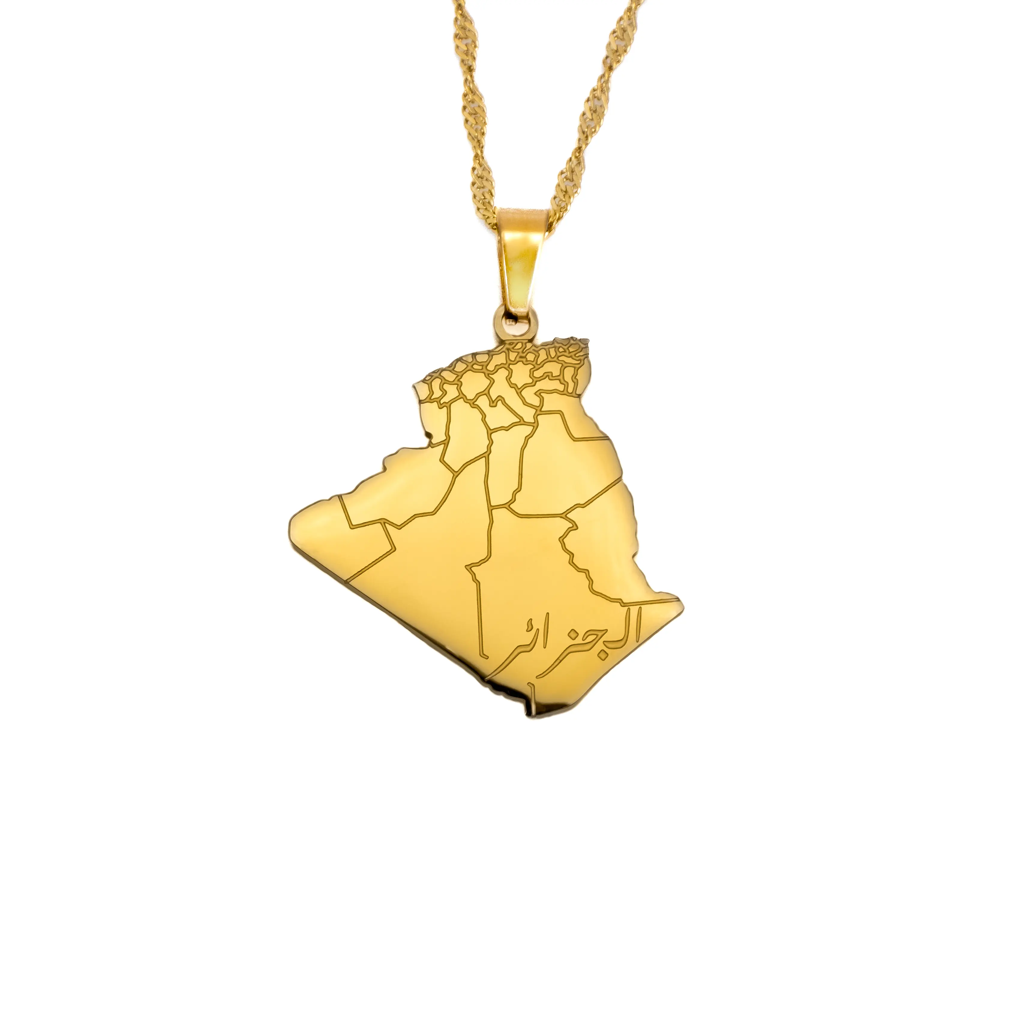 Algeria Map Necklace