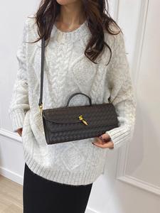 Women's Fashionable Woven Pattern Crossbody Bag, Casual Pu Leather Handbag for Daily Used, Trendy Versatile High-quality Daily Commuting Bag, Ladies Purse