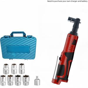 18V Electric Ratchet Wrench Set, 450RPM Cordless Ratchet Wrench, Power Ratchet Tools with Variable Speed, LED Light, Professional Power Tool
