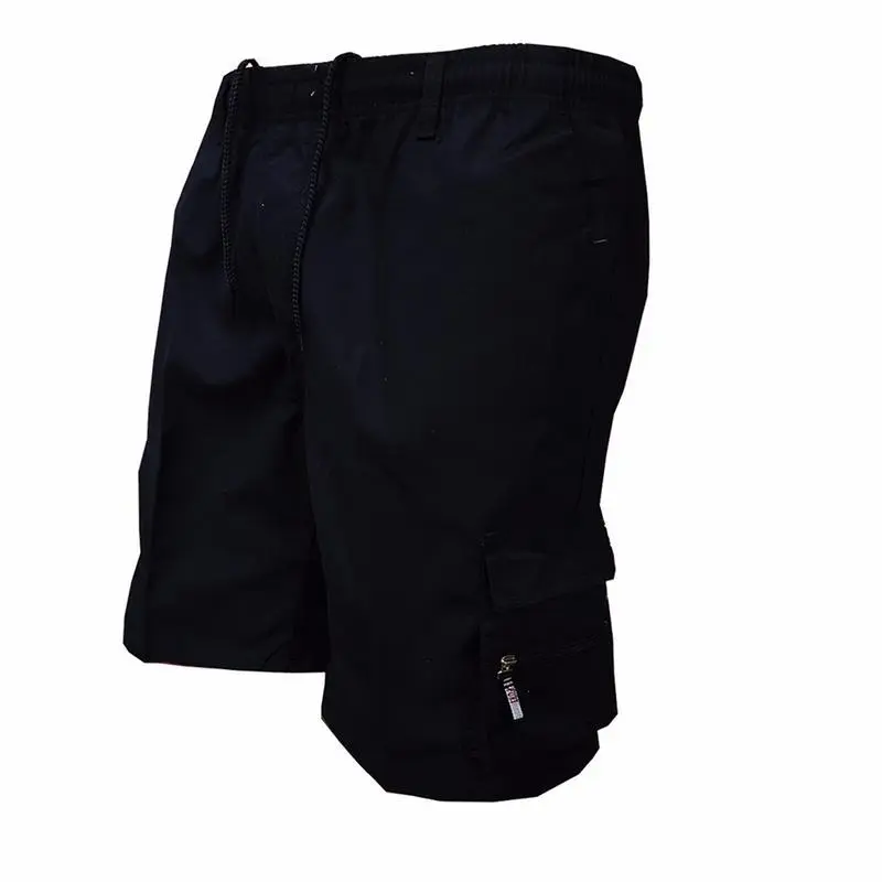 Men's Solid Color & Camouflage Cargo Drawstring Shorts – Loose Fit Casual Waist Trousers with Pockets, Simple Style, Comfy and Practical, Ideal for Spring Summer Outdoor Fitness, Hiking, Travel, and Casual Wear Mens Daily Wear. Confortable Plain Menswear 1