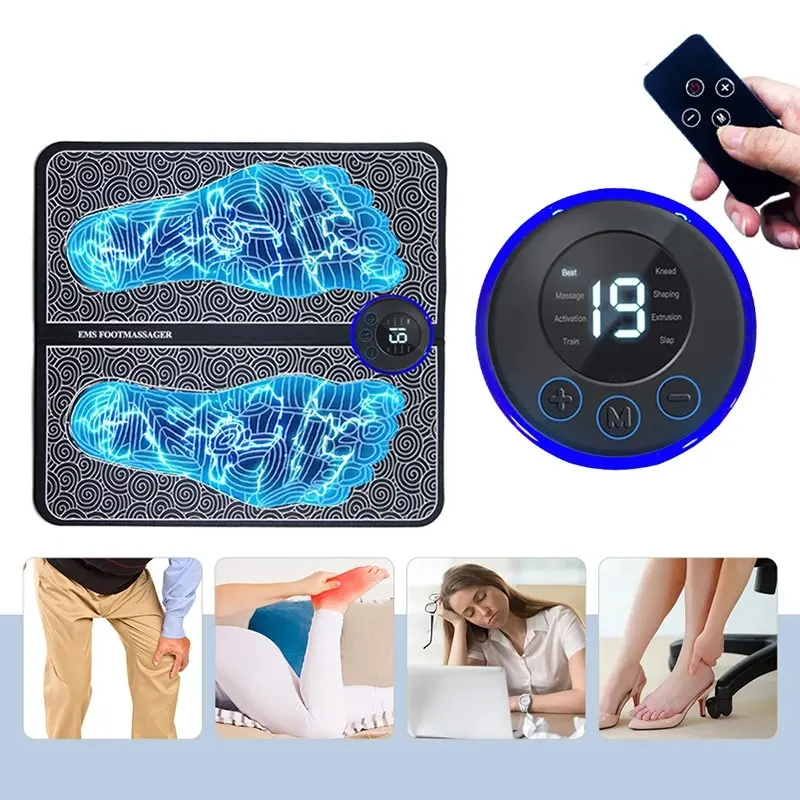 Electric ROMOTE Foot Massager Mat for Blood Circulation Relief Pain with LED and USB - Comfort 1