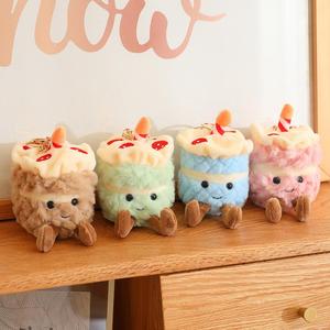 Cute Cake Design Plush Toy, 1 Count Cute Cake Decor for Bags Keys, Birthday Gift for Girls Teens, Kawaii Plush Cake Pendant