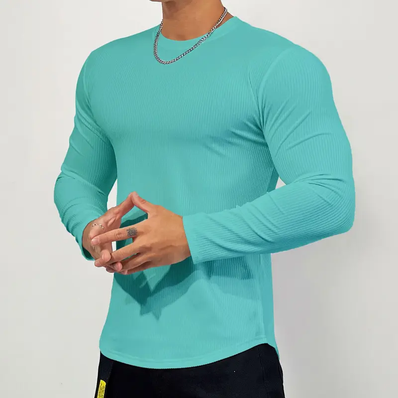 Fitness Muscle Men's Training Long Sleeve T-Shirt for Bodybuilding 5