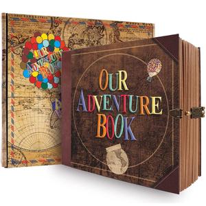 Our Adventure Book Travel Diary Themed Photo Book, 1/2 Sets Retro Style Travel Souvenir, Wedding Gift, Mother's Day Gifts