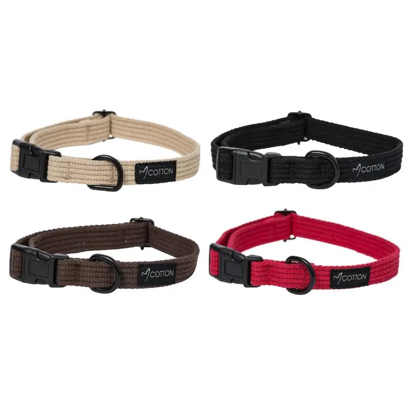 Soft Dog Collar Natural Cotton 0