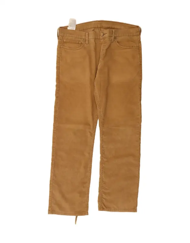 Pre-Owned Vintage LEVI'S Mens 514 Straight Corduroy Trousers W36 L32 Beige Cotton 1