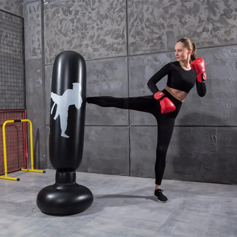 160cm Inflatable Boxing Bag Adult Children Punch Kicking Sandbag PVC Inflatable Tumbler Gym Kids Boxing Training Target 0