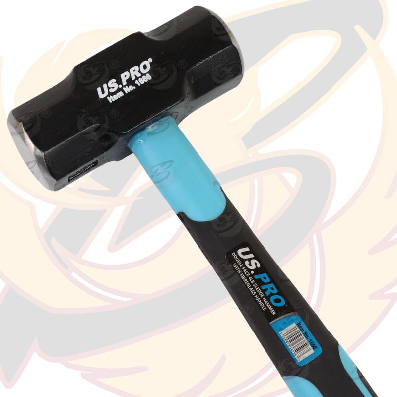 US PRO 4lbs Sledge Hammer 1.8kg Handle 14 inch Long Sledge Hammer Double Face 3