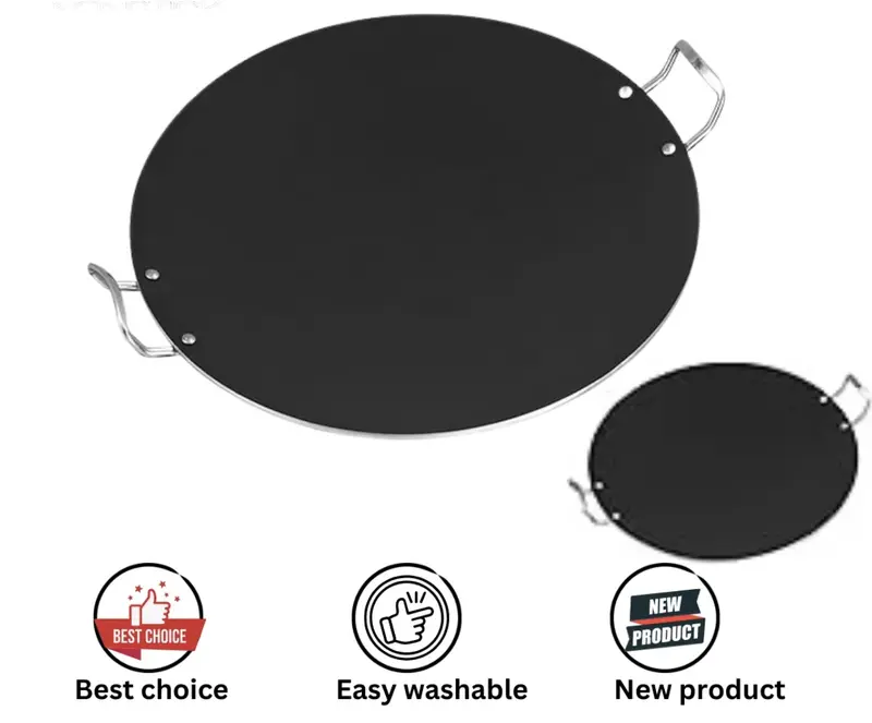 Mega Tawa 45-50cm Non Stick Tawa Pan, Large Chapati Pan with Double Handle Use as Pancake Pan, Crepe Pan and Dosa Pan Aluminium Steel Cookware Stainless 2