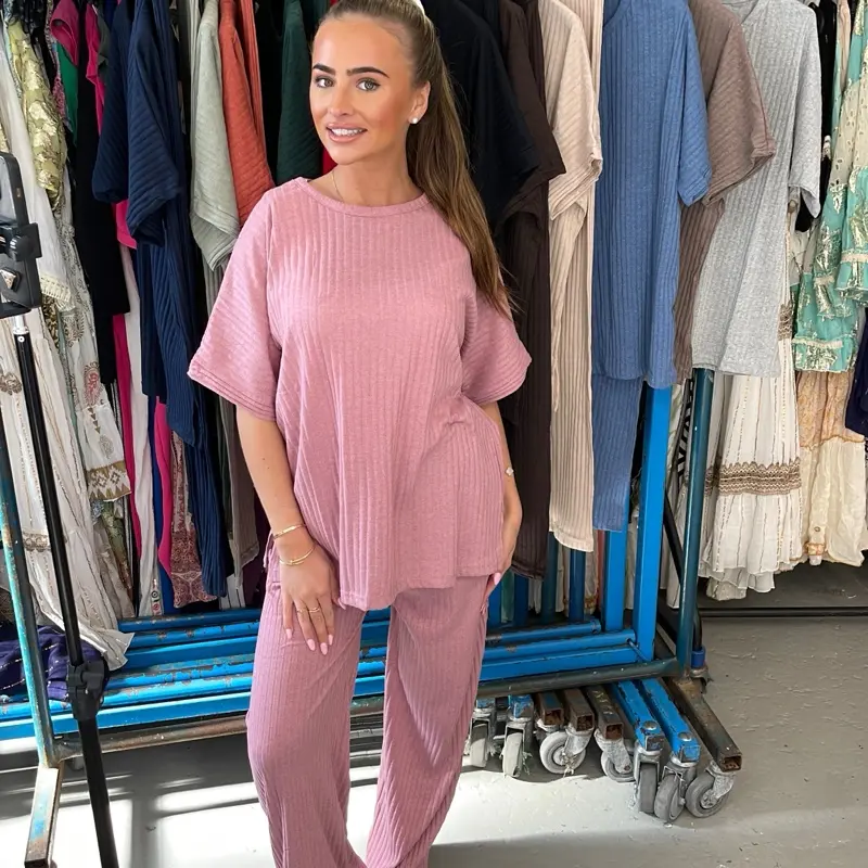 NEW - T shirt Ribbed lounge set (summer)