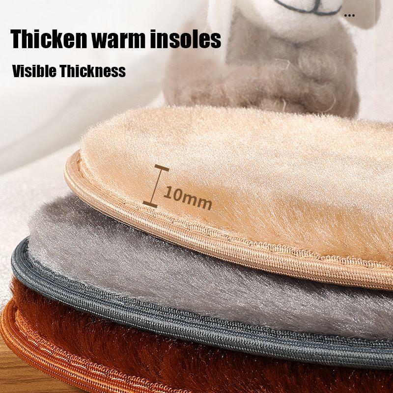4Pcs Warm Heated Insoles for Feet Warm Thicken Thermal Felt Insoles for Shoes Men Women Winter Boots Imitation Rabbit Shoe Pads 2