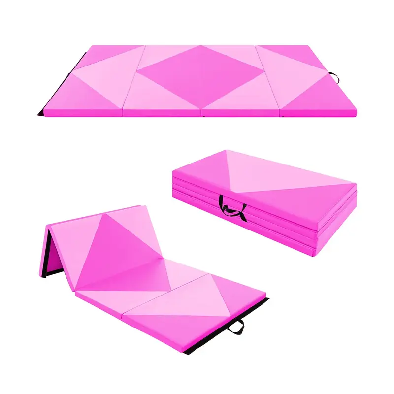 [UK SELLER] Must-Have 240cm PU Leather Folding Gymnastics Mat - Trending Now, Perfect for Home Workouts! Best Seller , Durable, Easy to Store, HOT ITEM, Fast UK Shipping 3