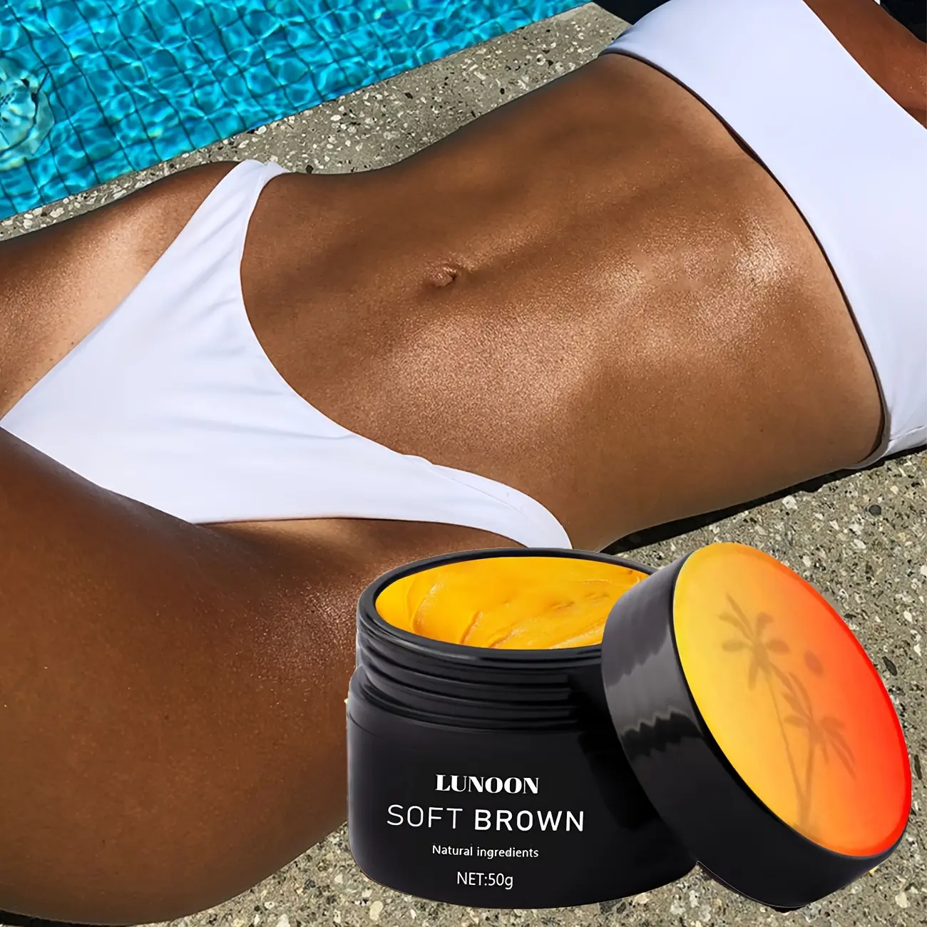 50g Soft Brown Tanning Cream | Cosmetic  with Carrot, Olive, Walnut Oils, and Cocoa Butter for Gradual Sunless Face & Body Tan | Gradual Tanning + #TanningCream #Cosmetic