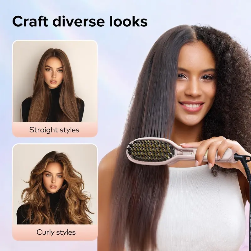 【Buy 1 Get 1】llano Hair Straightener Shine Therapy | Heat-Resistant Ceramic Design, Infused with Negative Ions | Promotes Hair's Natural Shine | Professional Results | 90% More Shine | Gift 2