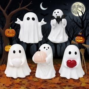 Halloween Ghost Spooky Resin Ornaments For Indoor Shelf Party Table Decoration