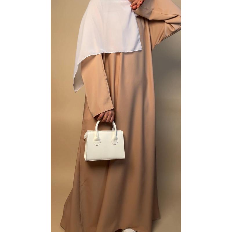 Nida closed abaya with pocket | Neutrals 3