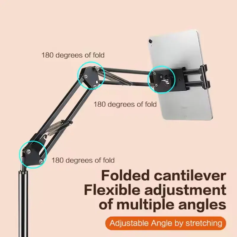 Floor Stand Adjustable Universal 360° For 3.5-11 in Phone iPad Lazy Tablet Mount 4
