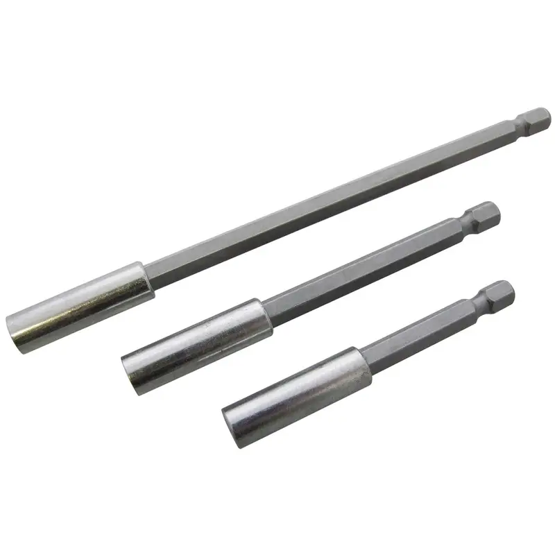 3pc MAGNETIC SCREWDRIVER BIT HOLDER SET - DRILLS 3" (75mm) 4" (100mm) 6" (150mm) 1