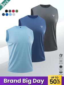 Men's Cow Head Print Sports Tank Top, Breathable Quick Drying Sleeveless Top for Gym Workout Running Cycling Fishing, Casual Sportswear for Summer, Clothing, Athletic Fashion Activewear, Workout Apparel, Sleeveless Gym Tops