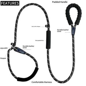 Dog Lead 1.8m/182cm – Adjustable Dog Traction Rope, Durable Leash with Padded Handles, Reflective Strips – Ideal for Outdoor Walking, Small to Large Dogs – Pet Accessories (Black/Red)