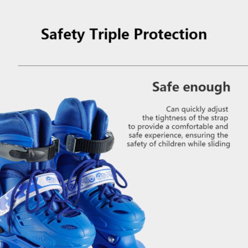 Children’s Adjustable Quad Roller Skates – 4-Wheel Double-Row Skates for Boys & Girls, Fun and Safe Outdoor Boots 5