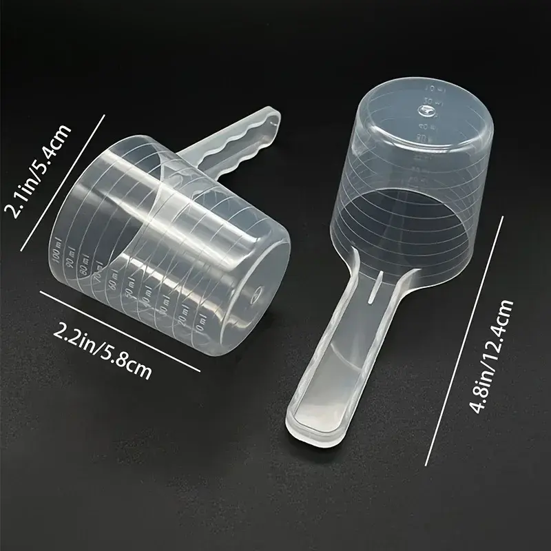 Pet Measuring Spoon Transparent Pet Spoon Pet Food suring Spoon with Graduation Durable Plastic Feeding Dog Shovel 100ml 1
