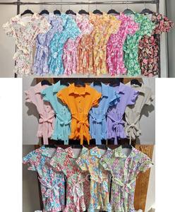 [SCL Clothing] Viral Kids Playsuits Pleated Frill Ruffle Design (Size Up) - Colourful & Heart Printed Versions - Girls Summer Outfit (Ages: 3-14 Years)