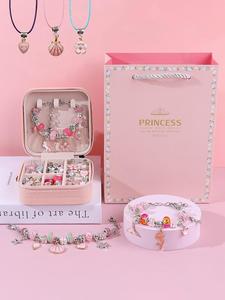 Princess Themed Jewelry Making Kit, Beads with Box, Charms for DIY Jewelry Making, School Art Supplies, Crafts for Kids & Girl's Games, Birthday Gifts