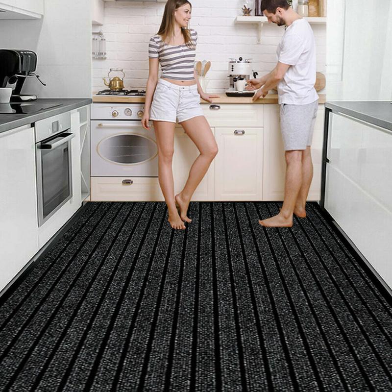 Heavy Duty Rubber Barrier Mat Small Large Door Mat Hallway Runner Kitchen Rugs 0