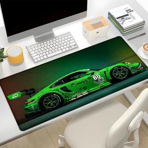 Cool Green Car Pattern Mouse Pad, 1 Count Rectangle Gaming Mouse Pad, Non-Slip Mousepad, Office Desk Keyboard Mouse Mat for Home Office Game Room Desk