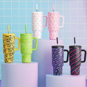 40oz Straw Handle Vacuum Flask, 1/2 Counts Leak-proof Tumbler Cup with Lid, Stainless Steel Insulated Cup for Home, Office and Outdoor #TOP PICKS