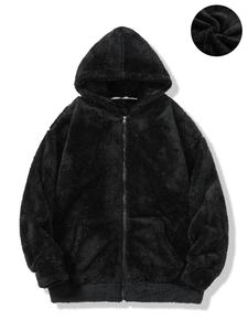 Men's Solid Pocket Zip Up Hooded Jacket, Loose Casual Long Sleeve Thermal Lined Outerwear for Fall & Winter, Men's Clothes for Daily Wear