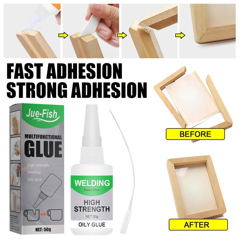 Product Introduction of Jue-Fish Multi-Functional Ceramic Waterproof Transparent Glue, Glass Wood Special Quick-Drying Glue Universal Glue 8