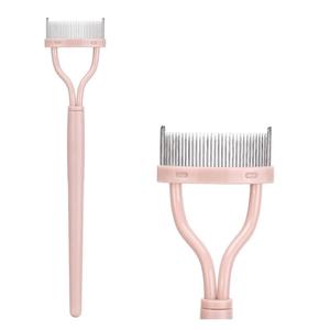 Portable Eyelash Comb, Foldable Semi-curved Steel Needle Eyelash Comb, Professional Makeup Tools for Women