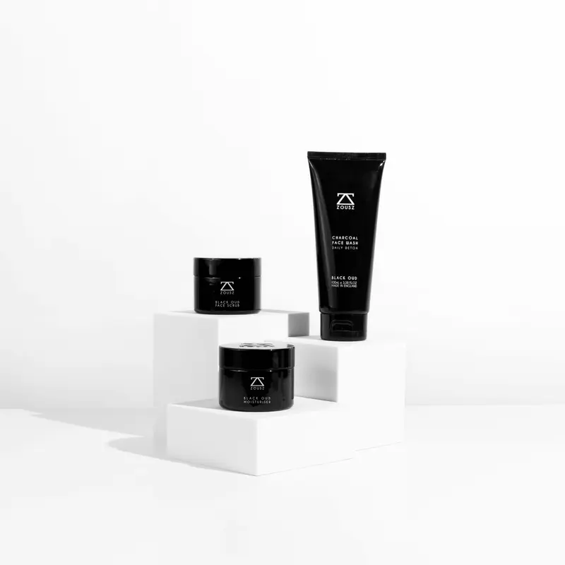 Black Oud Natural Men's Moisturiser - Organic Luxury Skincare with Hyaluronic Acid and Antibacterial Properties - Hydrating, Scent 7