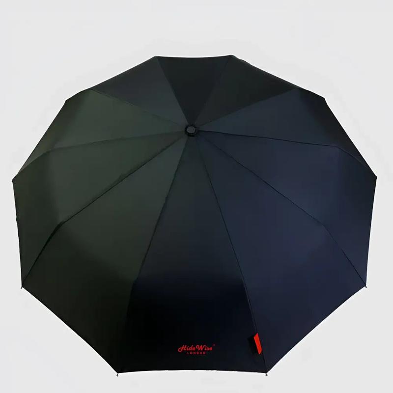 Luxury Windproof Umbrella - Automatic Strong Anti-UV Black Brolly by Hidewise London 1