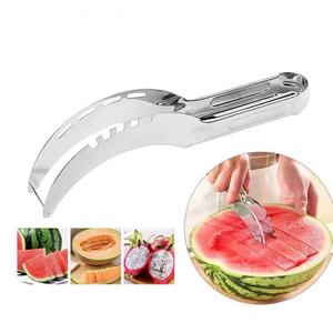 Stainless Steel Watermelon Slicer, 1 Count Watermelon Cutter, Multifunctional Fruit Cutter, Fruit Tools, Kitchen Gadgets