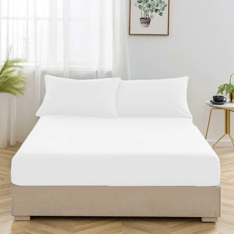 Extra Deep 30cm Fitted Sheet 100% Cotton 200TC Plain Dyed Sheets - Hypoallergenic, Wrinkle, Fade and Stain Resistant Deep Pocket Fitted Bed Sheets Available in All UK Sizes. 7