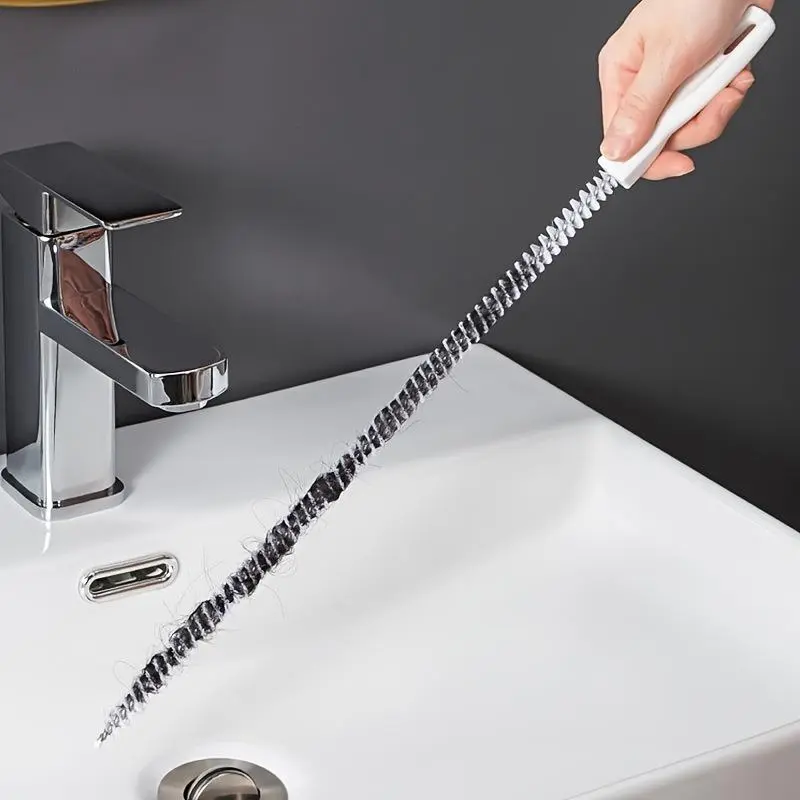1pc Pipeline Dredging Brush - Sink Drain Overflow Cleaning Brush, Household Sewer Hair Catcher, Snake Hair Drain Clog Remover Cleaning Tool For Bath Tub, Kitchen Sink, Toilet Etc 6